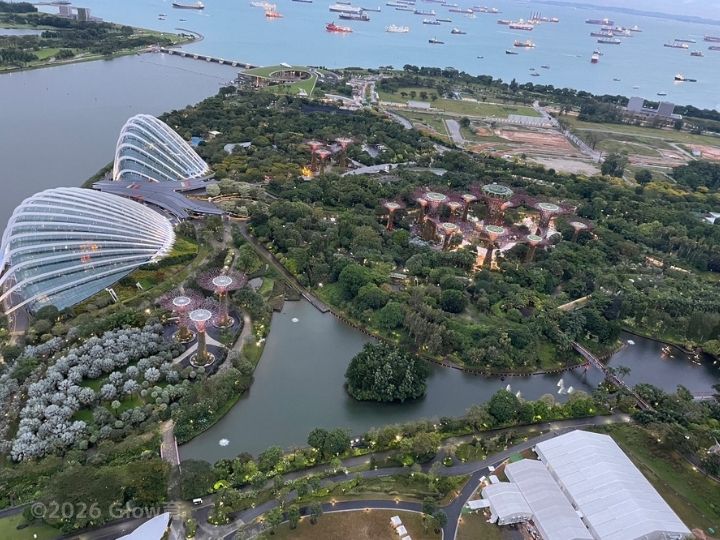 マリーナベイ・サンズ スカイパーク展望台からの景色