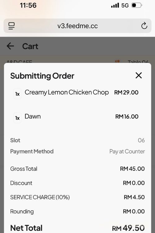 マレーシアでの飲食注文